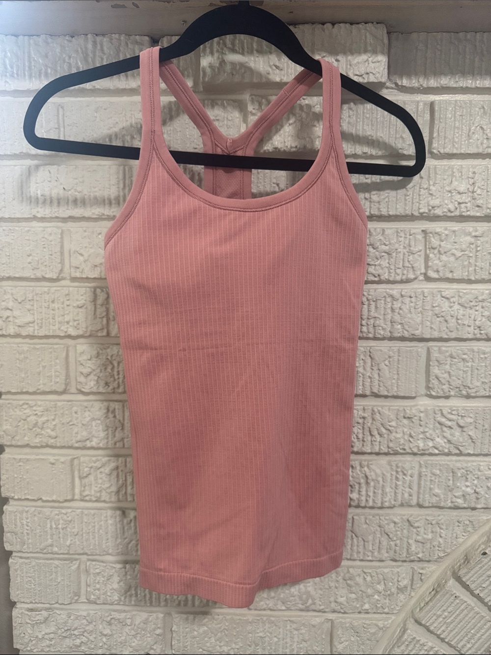 lululemon athletica Pink Ribbed Racerback Tank